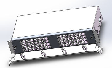China Tipo 19&quot; da gaveta da caixa da terminação da fibra ótica de 96 núcleos Subrack carregado com os adaptadores frente e verso do LC fornecedor